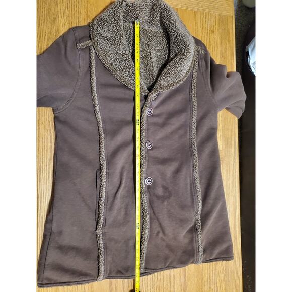 EDDIE BAUER SHERPA FAUX SHEARLING REVERSIBLE COAT SOFT BROWN TRENCH SOFT XL - Picture 11 of 16